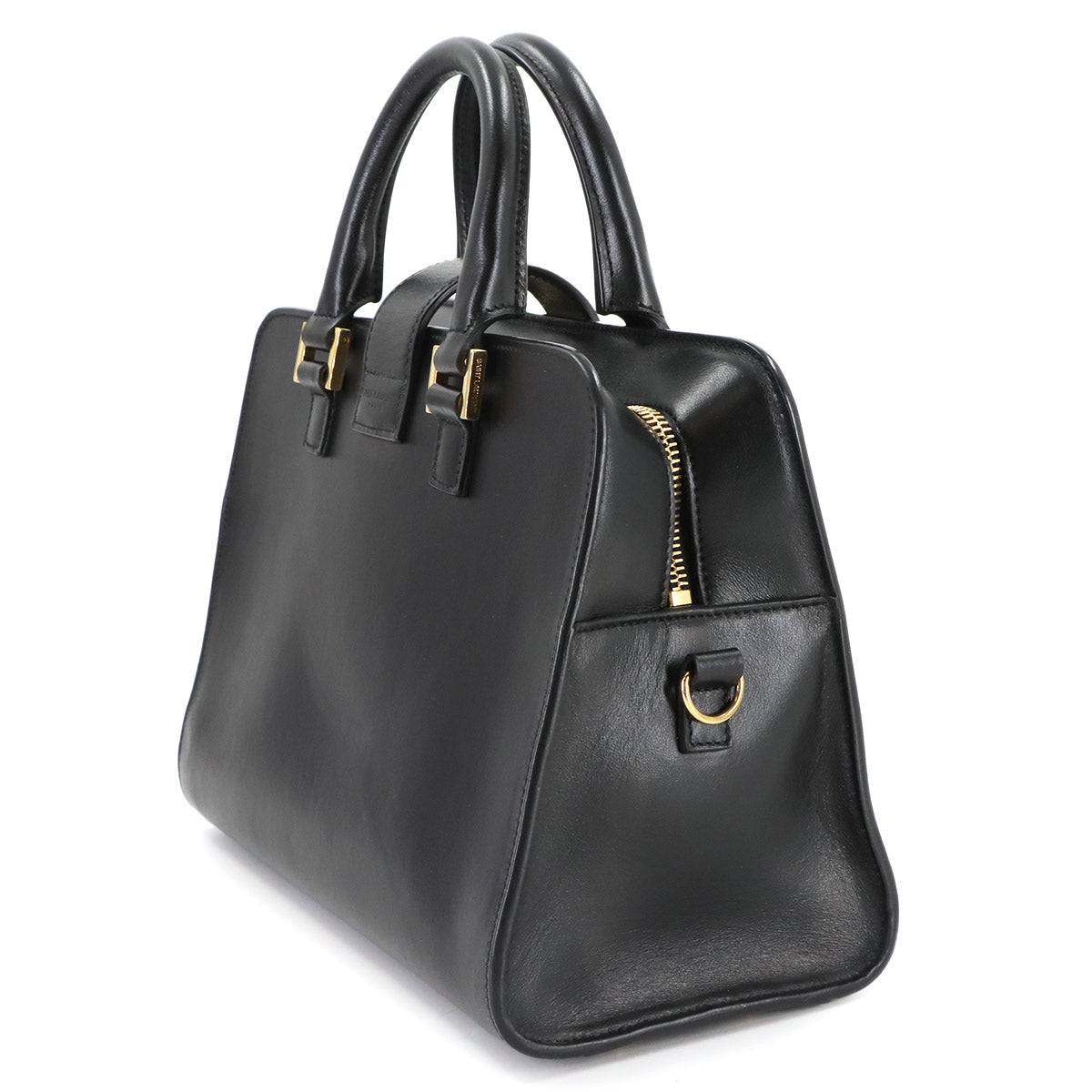 Baby Cabas Hand Shoulder Bag Leather Black 472466