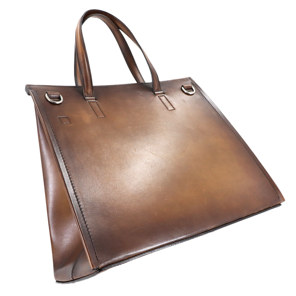 Luti 38 Tote Shoulder Bag Venezia Leather Brown Purse
