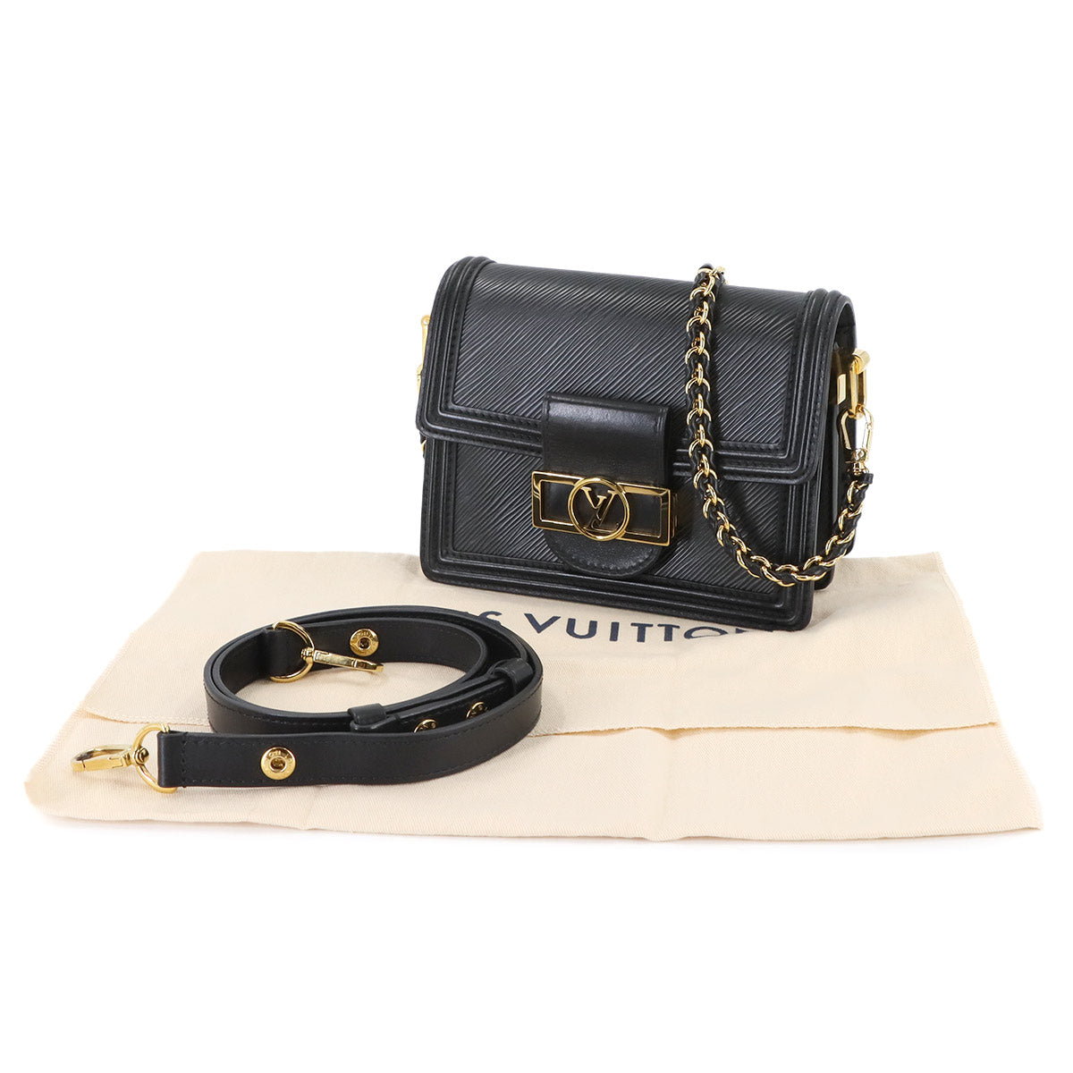 Epi Dauphine NV MINI Shoulder Bag Leather Black M55964