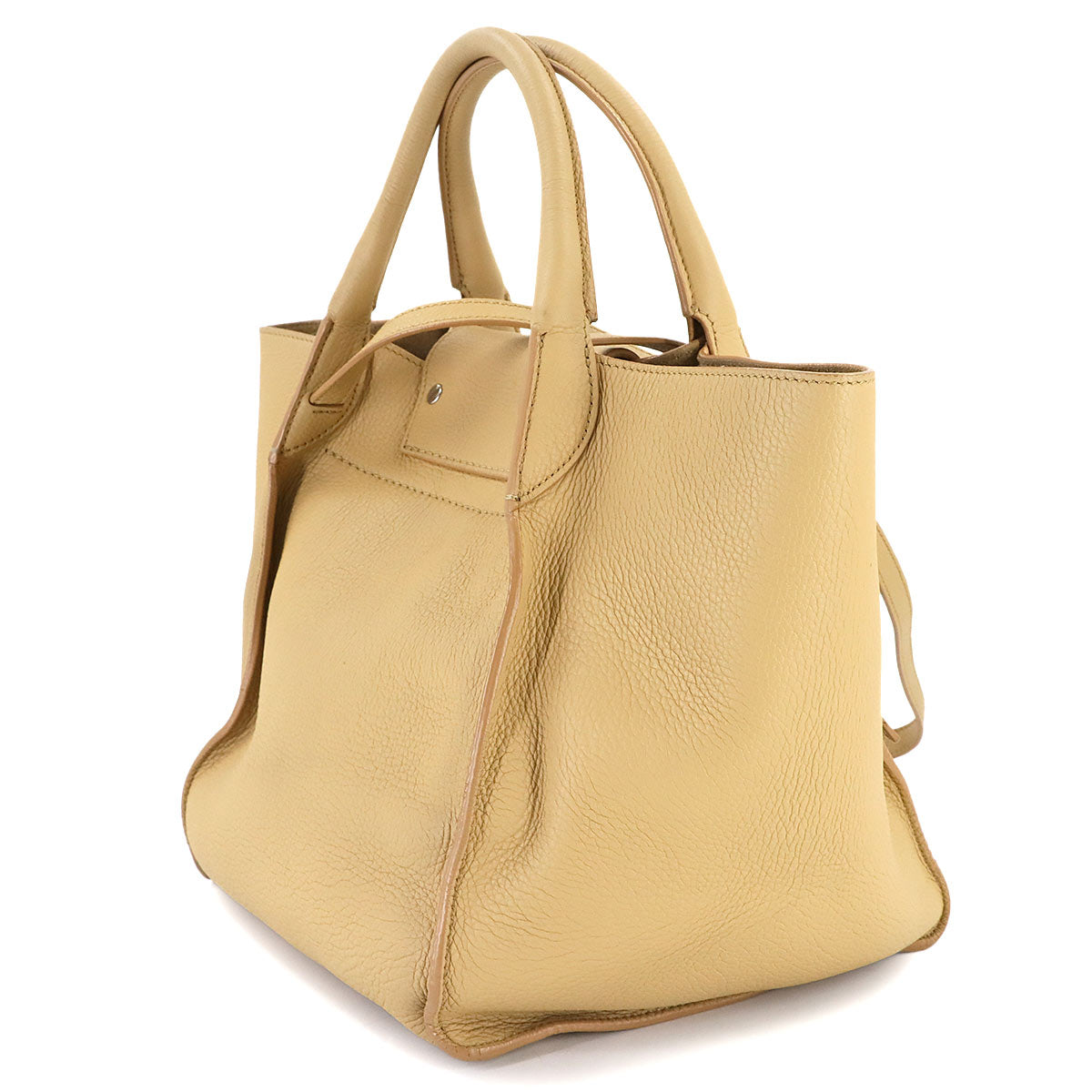 Big Bag Small With Longstrap Hand Shoulder Bag Leather Beige