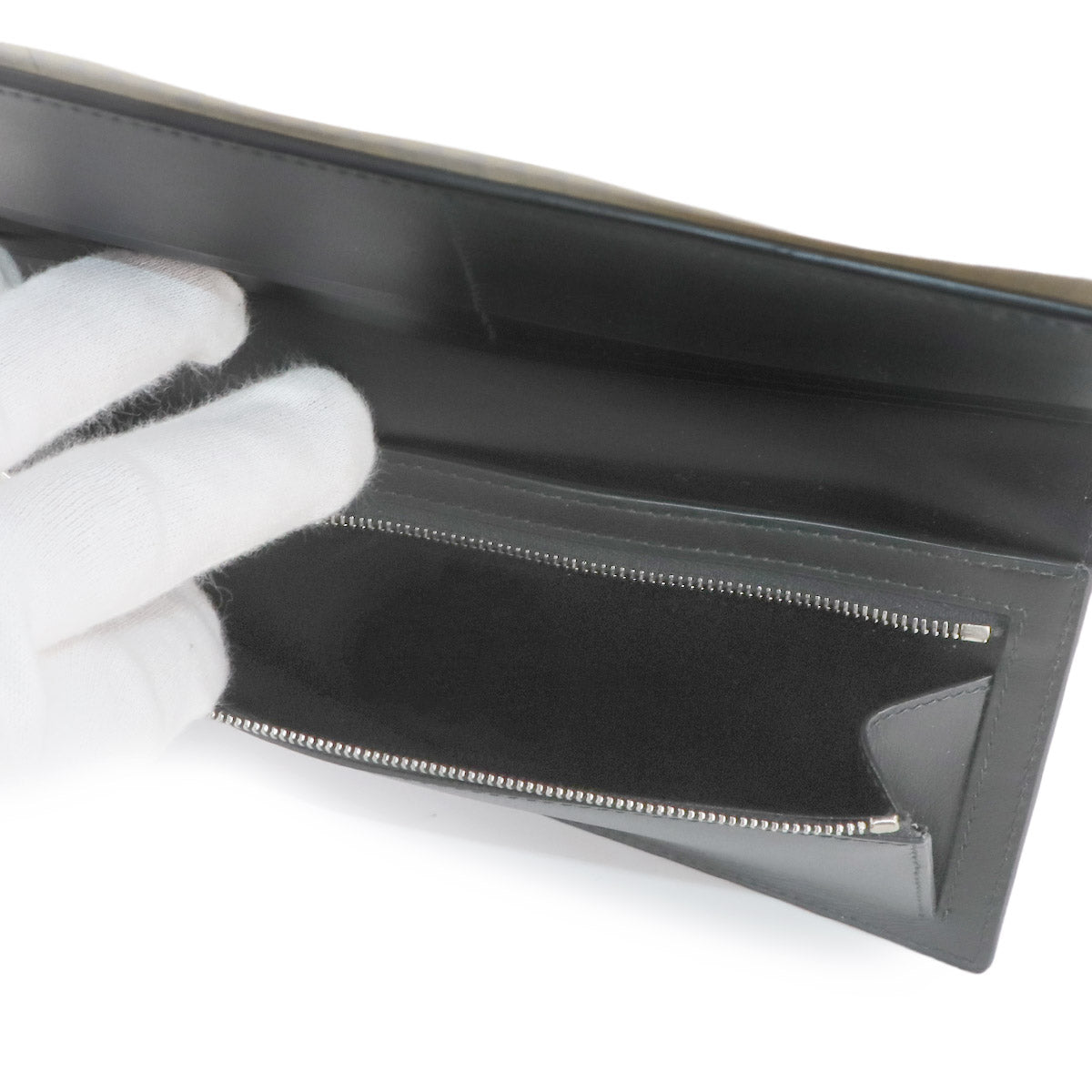 Passport Long Wallet 1Ticket Leather Black 787774