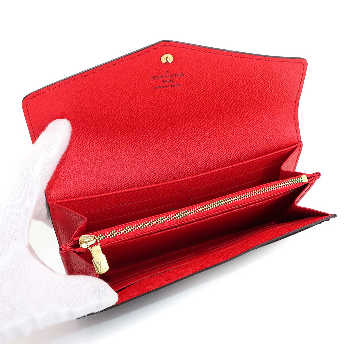 Monogram Sarah Wallet Brown Poppy Coquelicot M62236