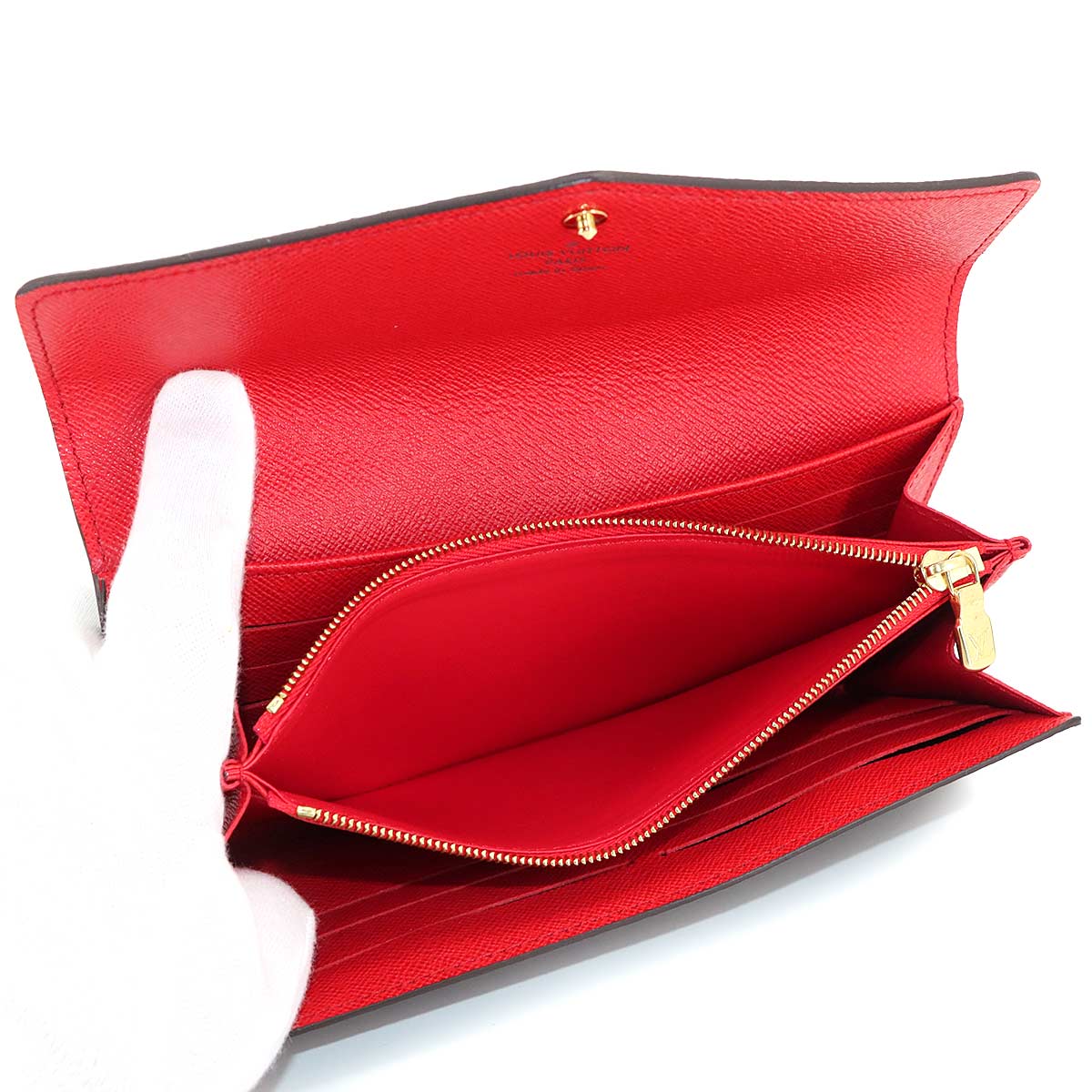 Monogram Sarah Wallet Brown Poppy Coquelicot M62236