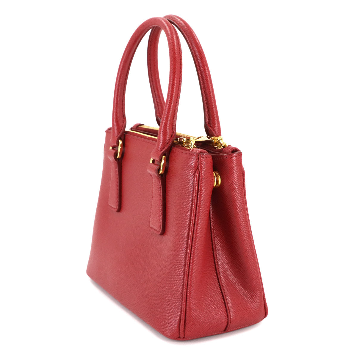 Galleria Mini Hand Shoulder Bag Saffiano Leather Red 1BA906