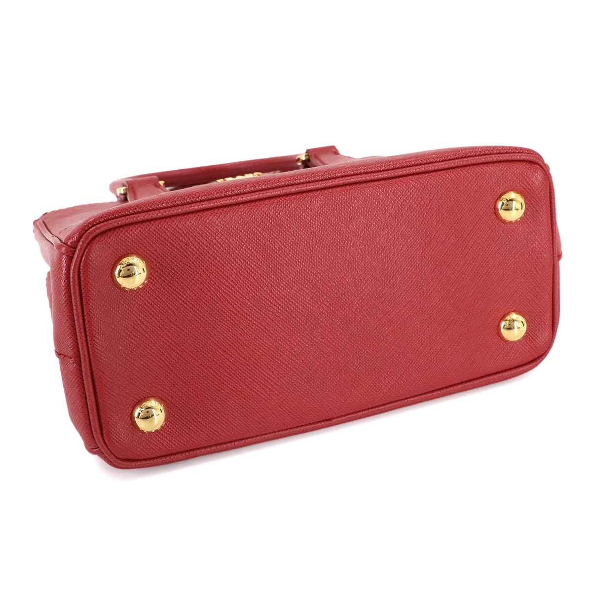 Galleria Mini Hand Shoulder Bag Saffiano Leather Red 1BA906