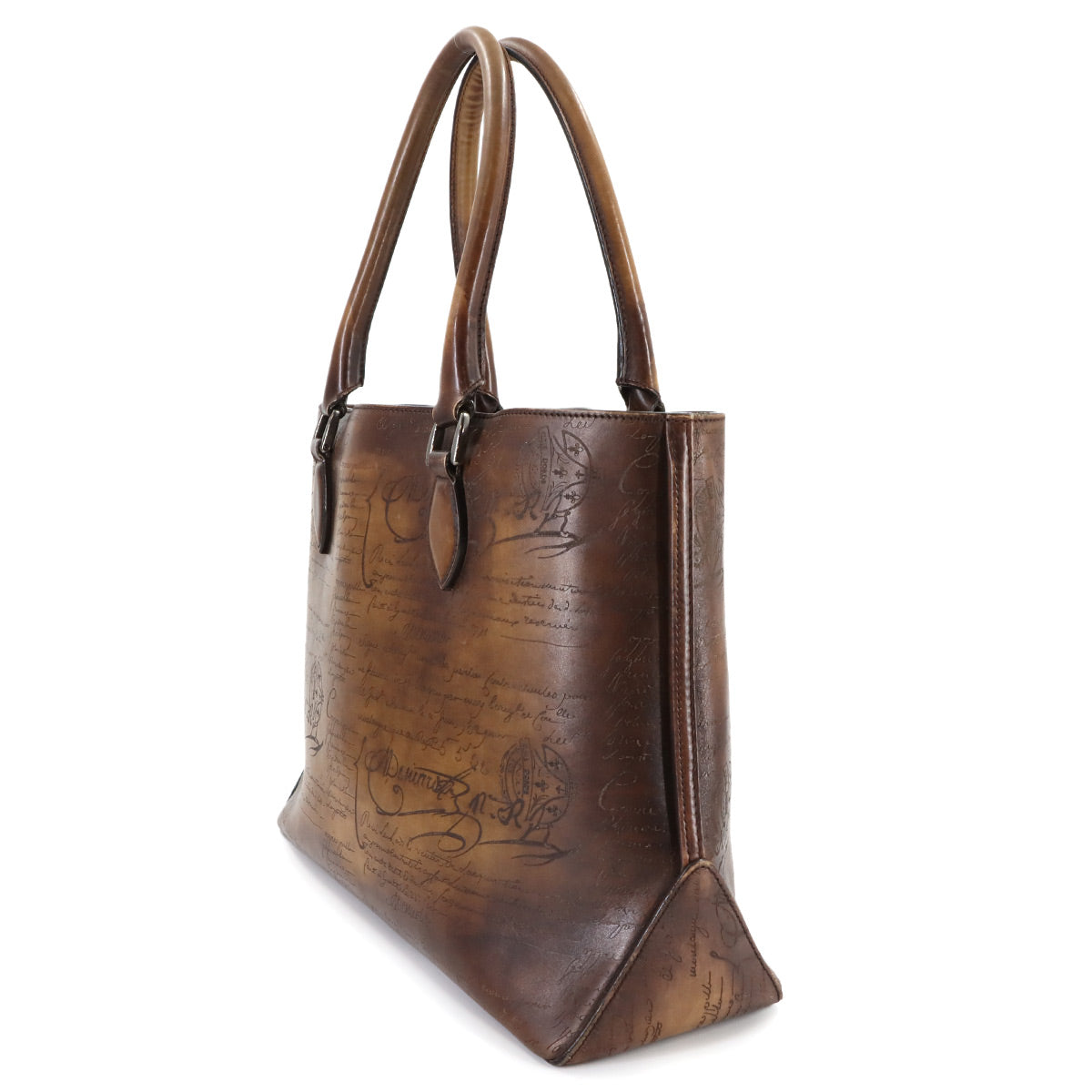 Calligraphy Toujours Tote Bag Venezia Leather Brown Purse
