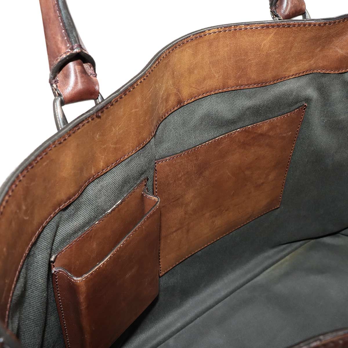 Calligraphy Toujours Tote Bag Venezia Leather Brown Purse