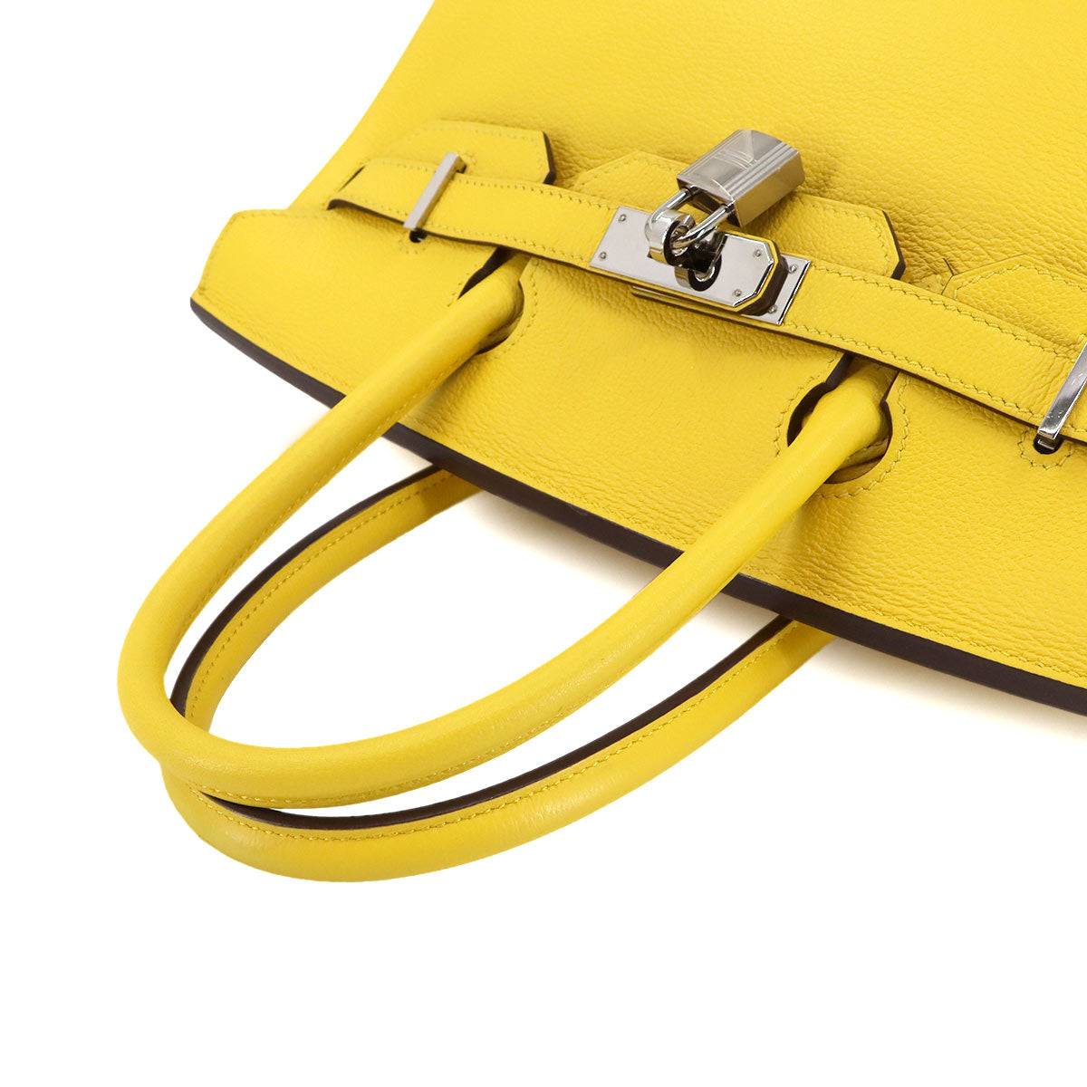 Birkin 30 Taurillon Novillo Jaune de Naples Hand Bag Yellow