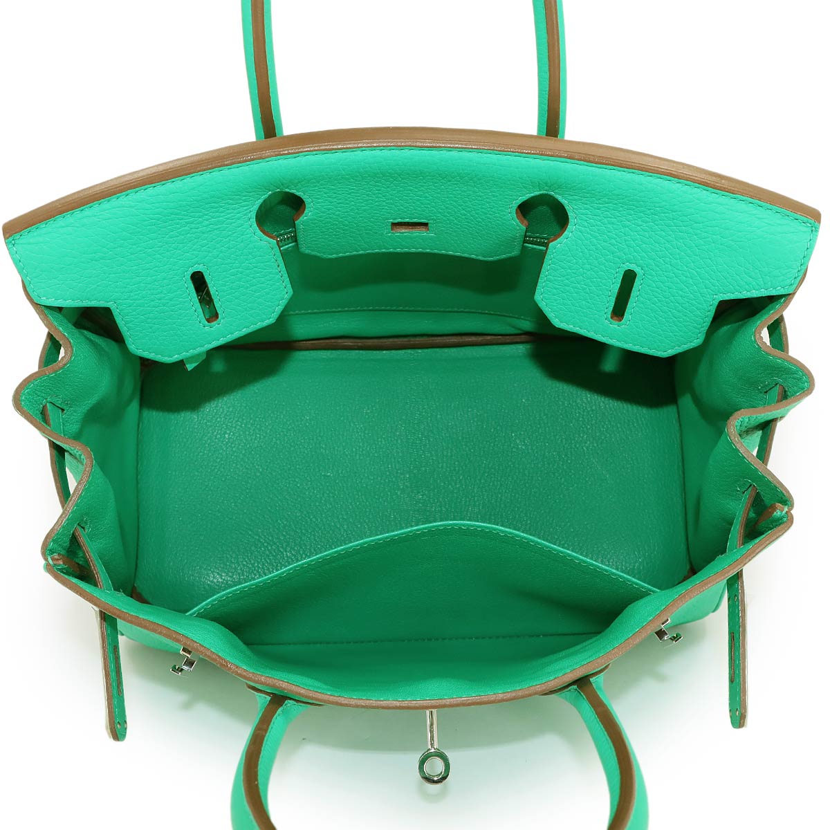 Birkin 30 Taurillon Clemence Menthe Hand Bag Purse Green