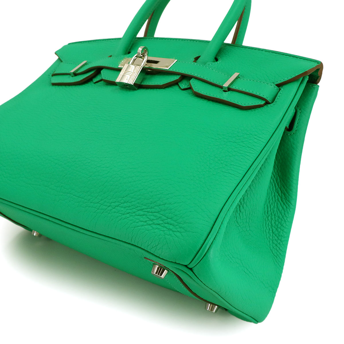 Birkin 30 Taurillon Clemence Menthe Hand Bag Purse Green