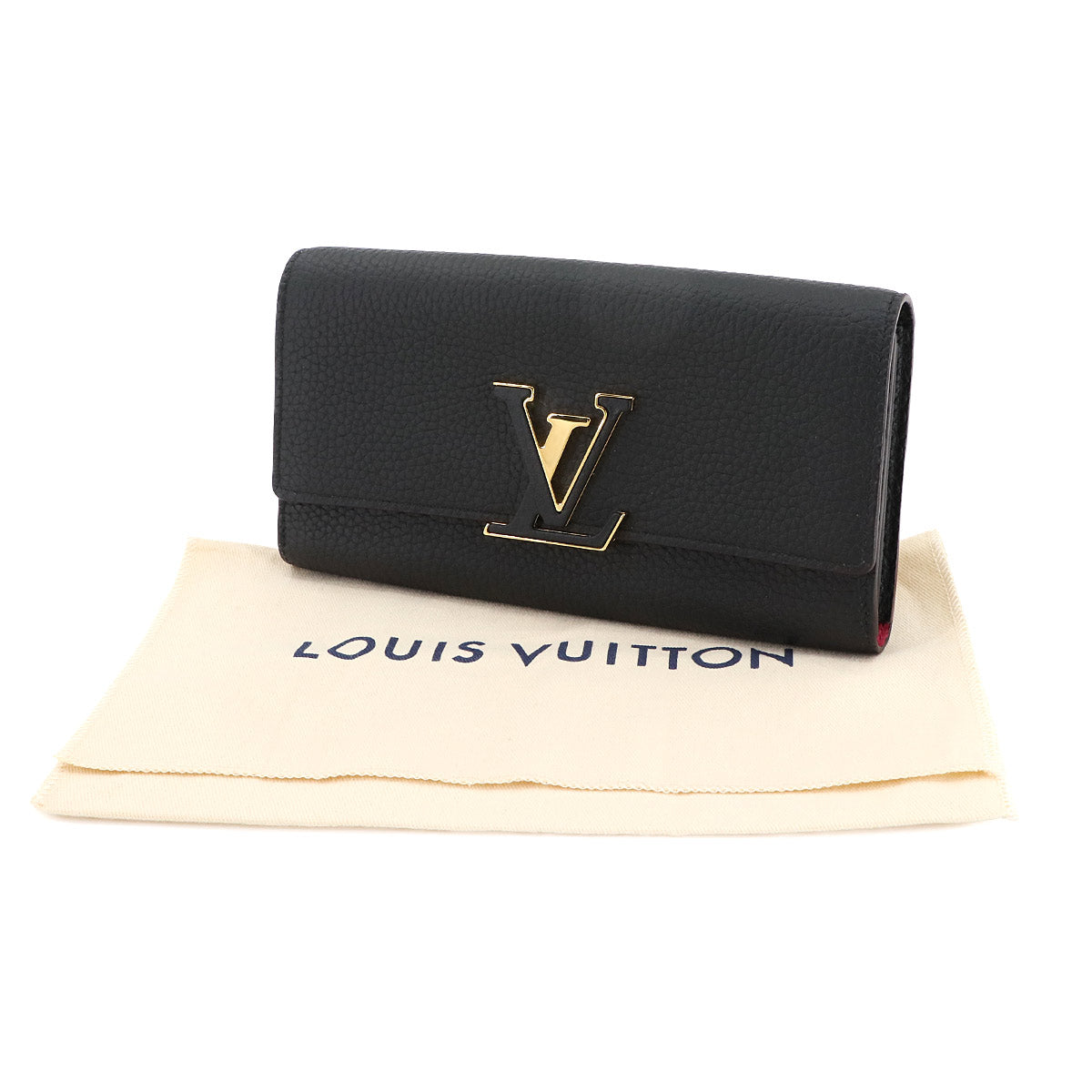 Capucines Wallet Taurillon leather Noir M61248 Purse