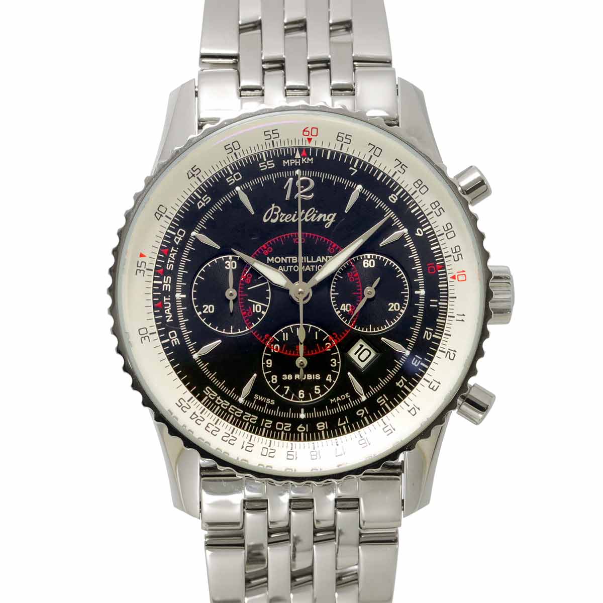 Navitimer Montbrillant A41330 Chronograph Date Black Dial