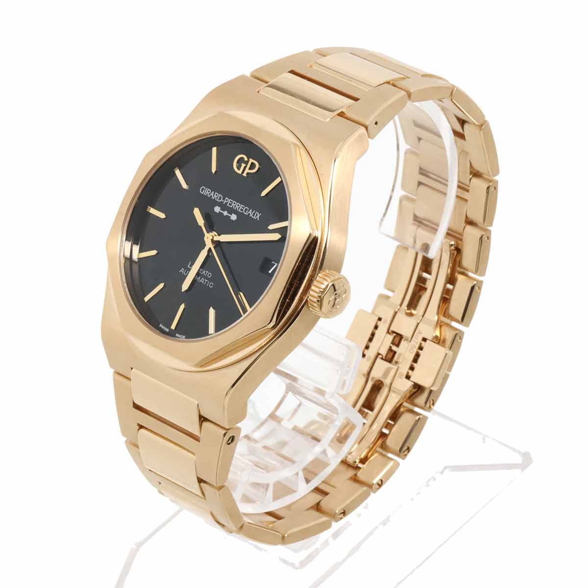 LAUREATO 81010 Automatic 750PG Black Dial Mens Watch