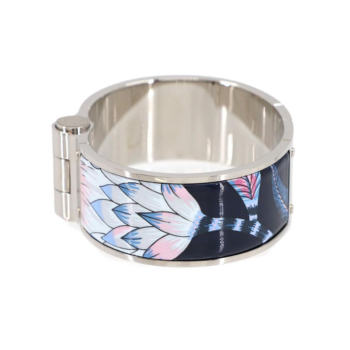 Charniere Large Bracelet Bangle Multi color Silver Accessory