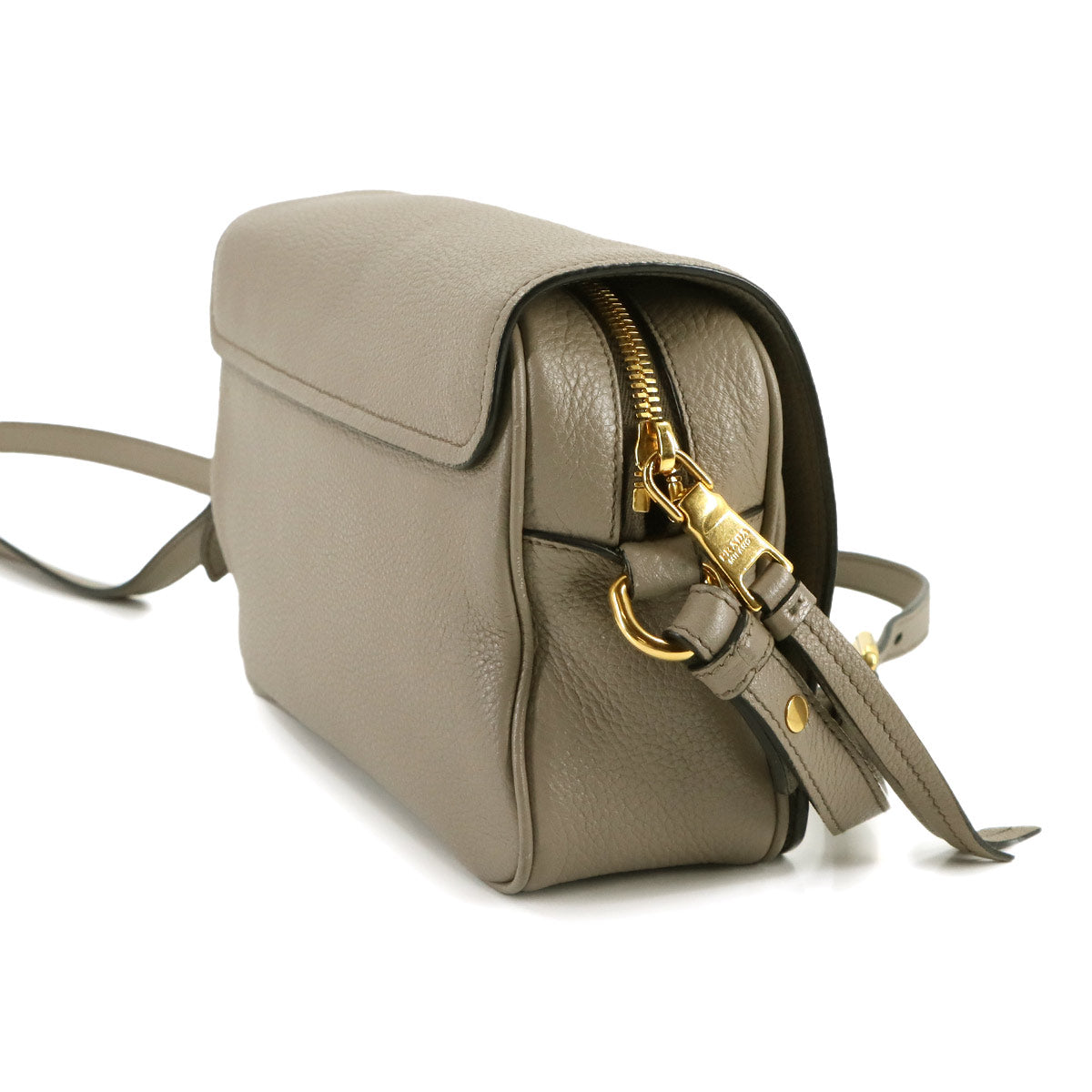 Shoulder Bag Leather Gray 1BD163 Purse