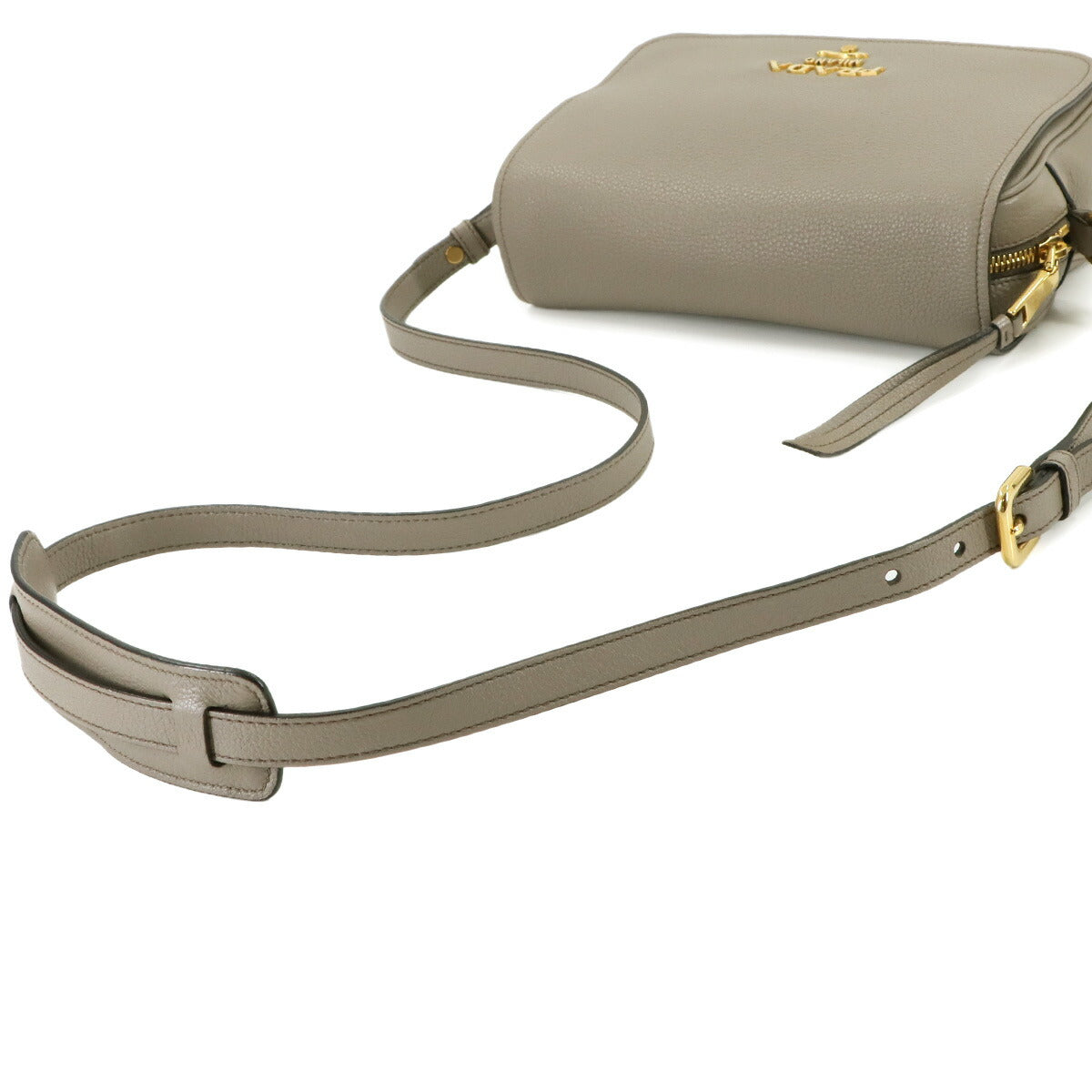 Shoulder Bag Leather Gray 1BD163 Purse