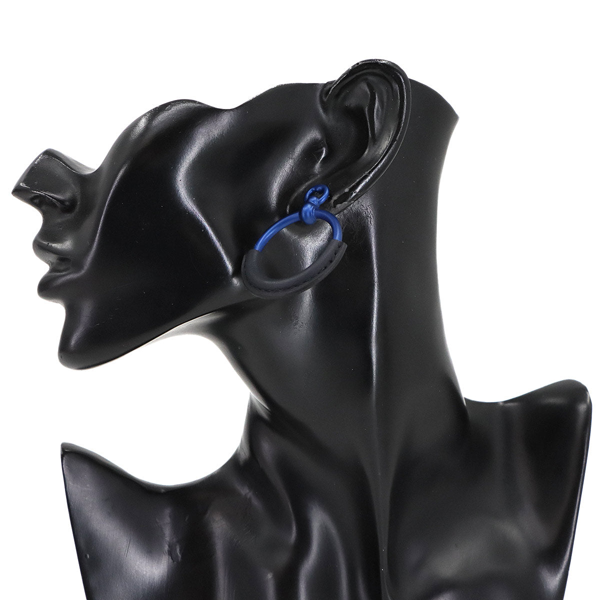 Loop PM Earrings Veau Swift Blue Indigo Accessory