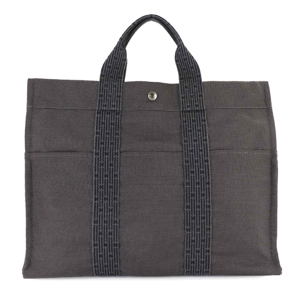 Herline Tote MM Bag Canvas Gray Unisex Purse