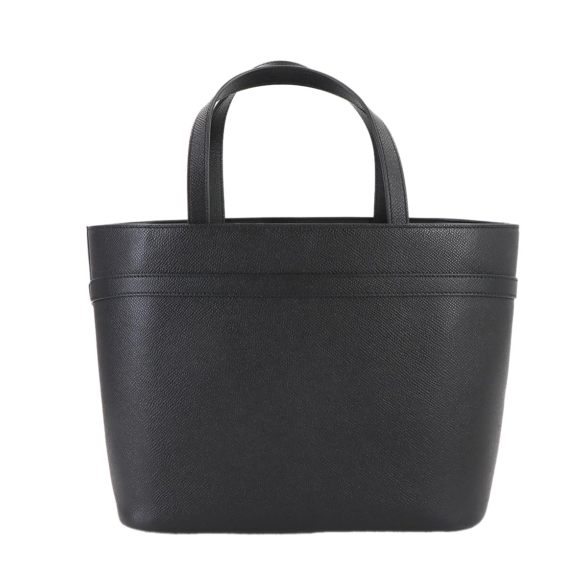 New Vara Plate Tote Bag Leather Black 218348 Purse