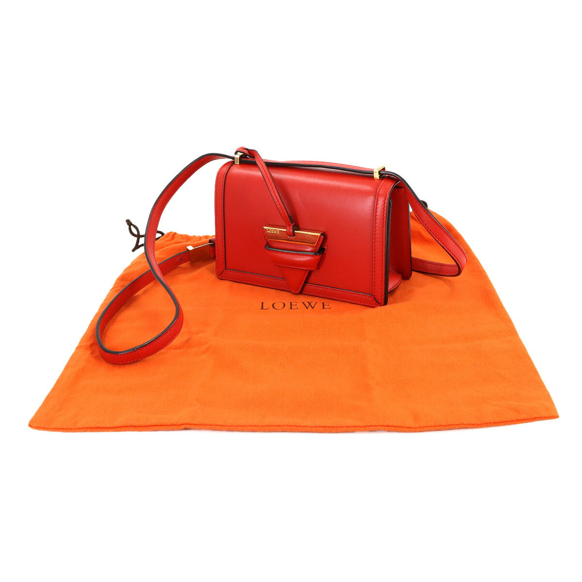 Barcelona Small Shoulder Bag Leather Red Purse