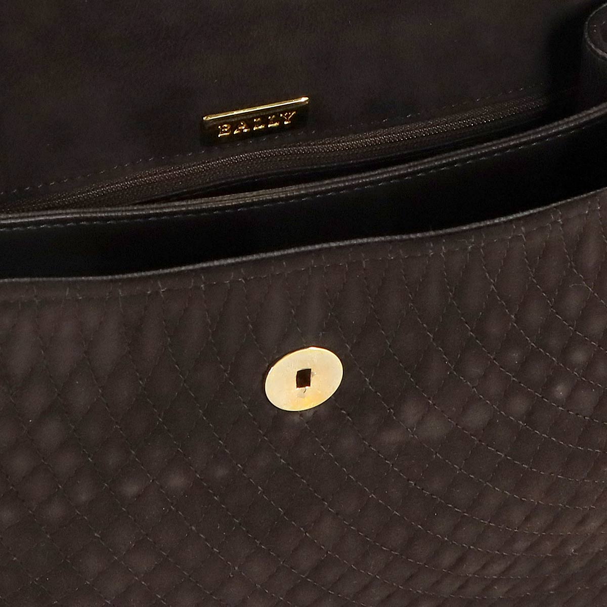 Quilting 2way Hand Shoulder Bag Suede Leather Brown