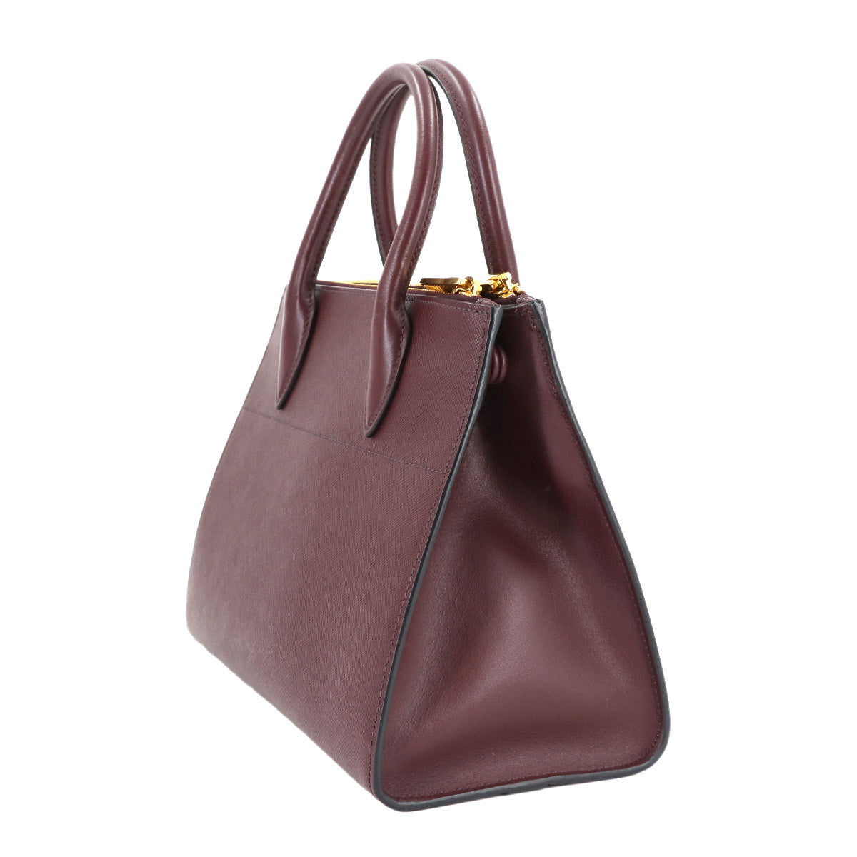 Paradigme Hand Shoulder Bag Saffiano Leather Bordeaux 1BA103