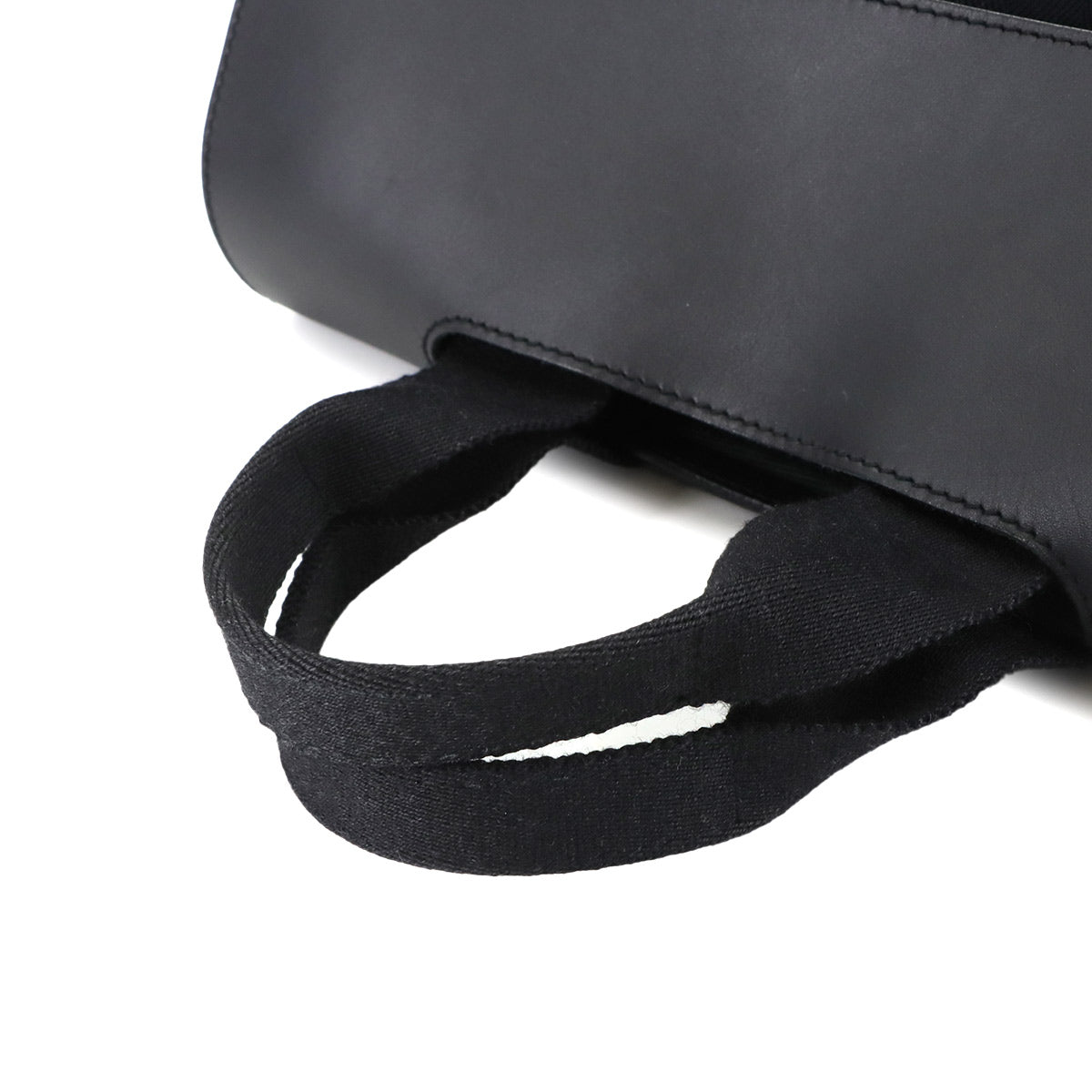 Valparaiso PM Hand Bag Toile Chevron Leather Black Purse