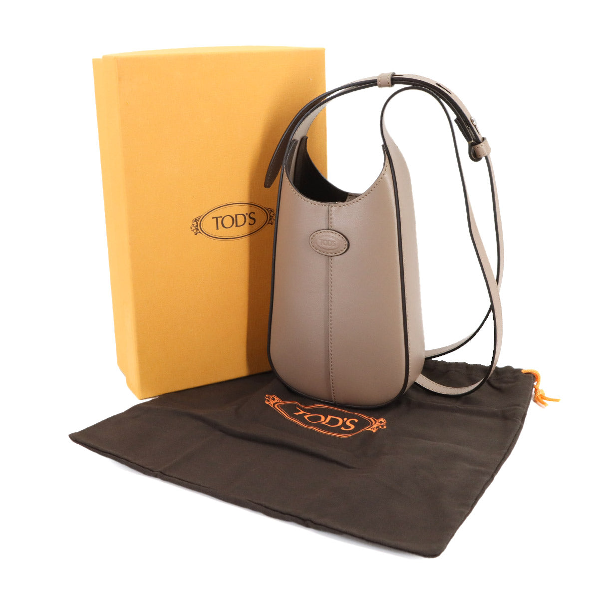 Di Bag Hobo Micro Shoulder Bag Leather Beige XAWDBS30300ROR