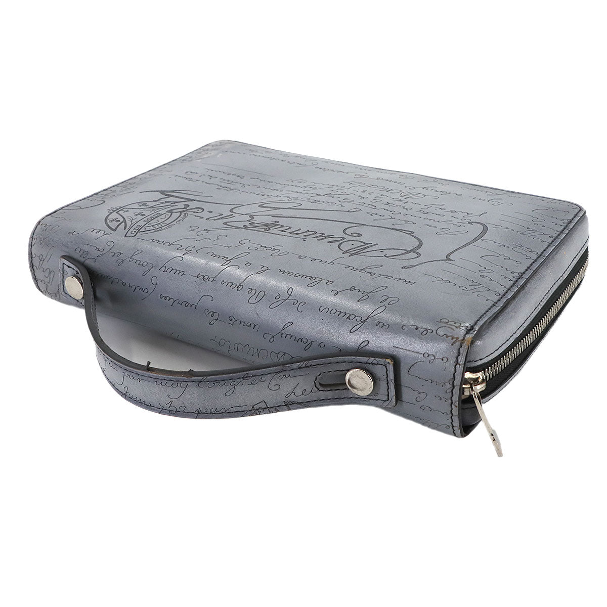 Itauba Scritto Zipped Around Wallet Leather Gray