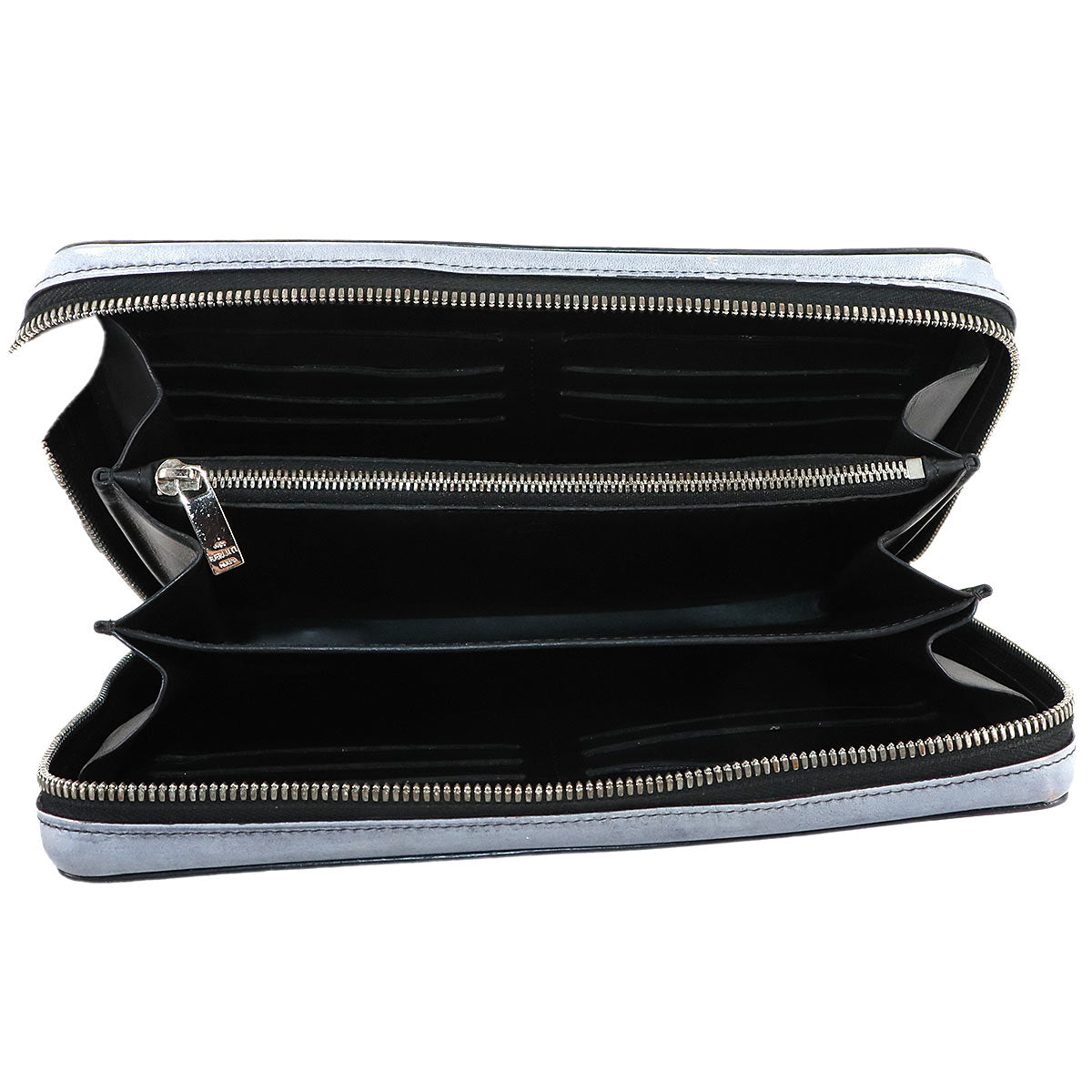 Itauba Scritto Zipped Around Wallet Leather Gray