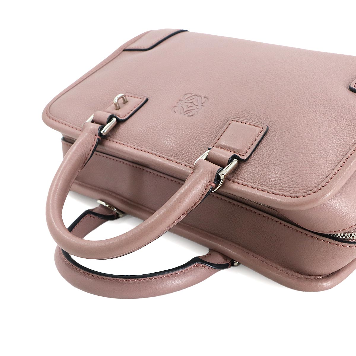 Amazona 23 2way Hand Shoulder Bag Leather Pink Purse