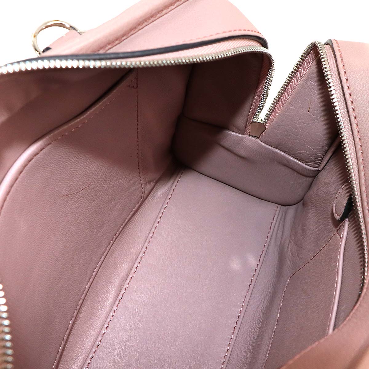 Amazona 23 2way Hand Shoulder Bag Leather Pink Purse