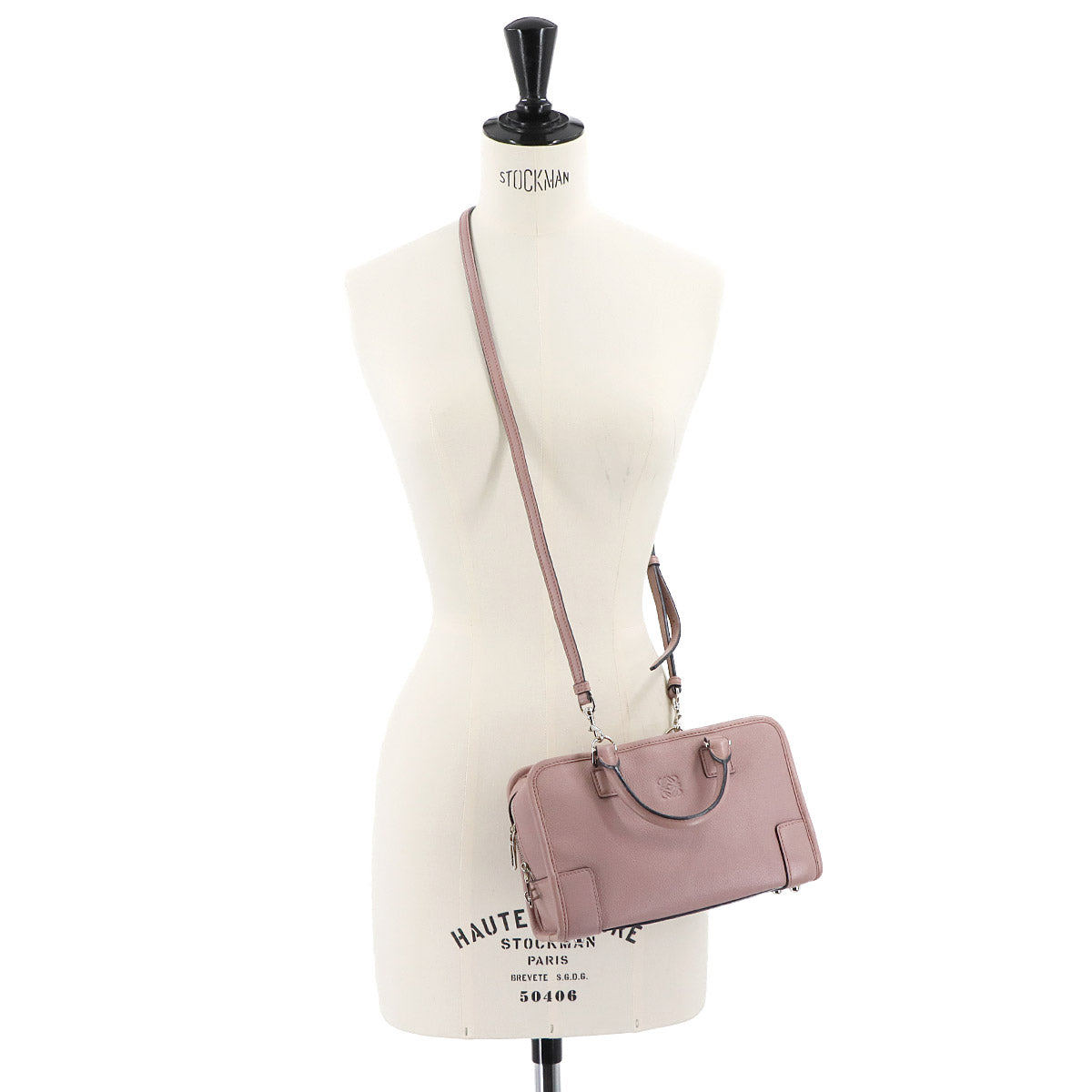 Amazona 23 2way Hand Shoulder Bag Leather Pink Purse