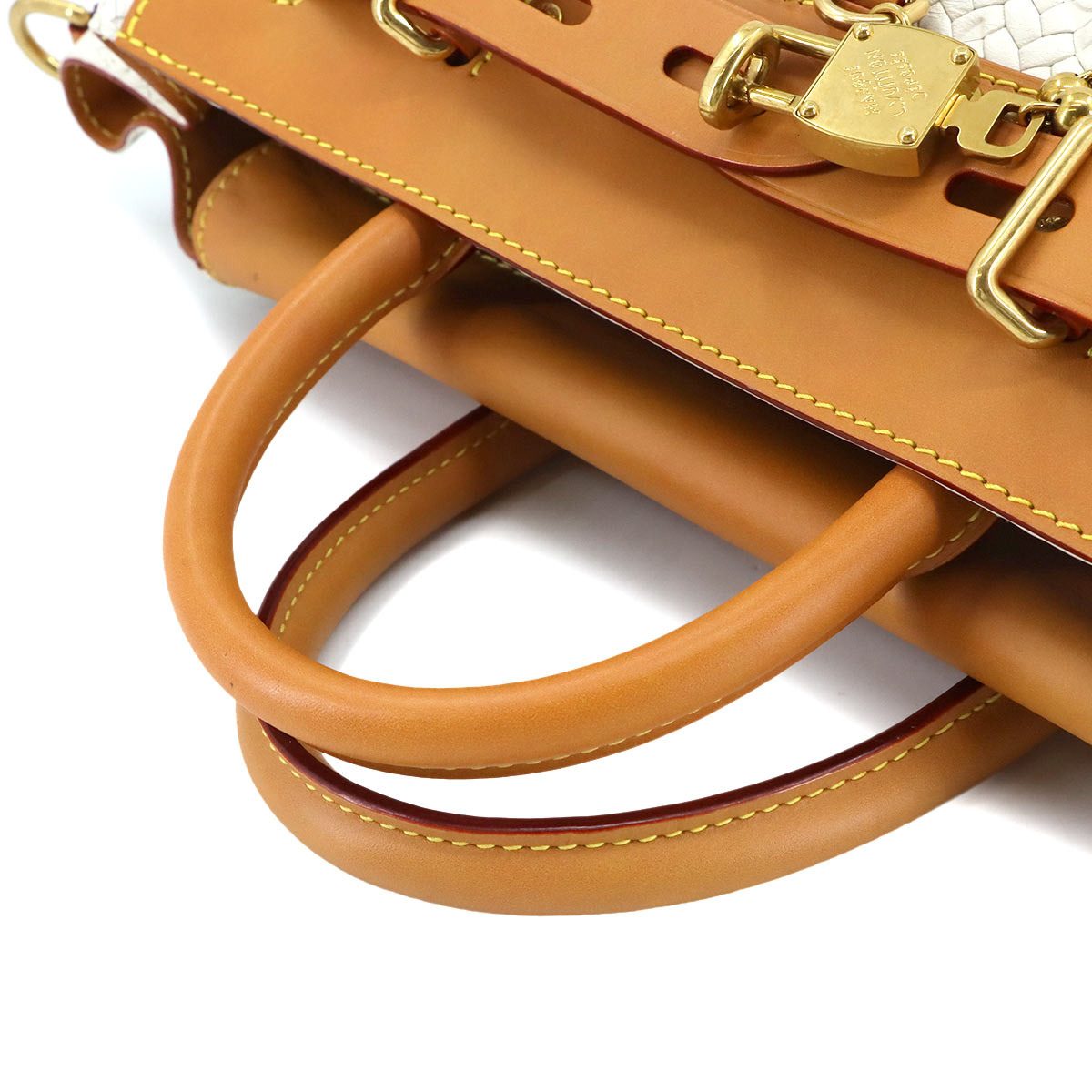 Steamer 30 Hand Shoulder Bag Leather White M14743