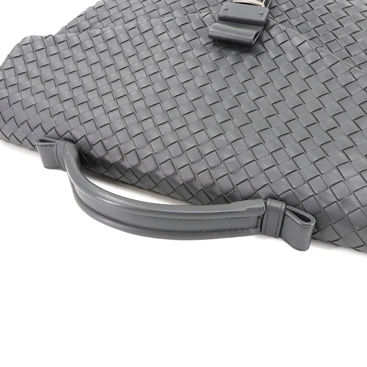 Intrecciato Buisiness Bag Leather Gray 13378
