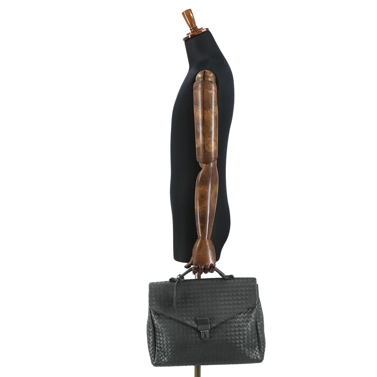 Intrecciato Buisiness Bag Leather Gray 13378