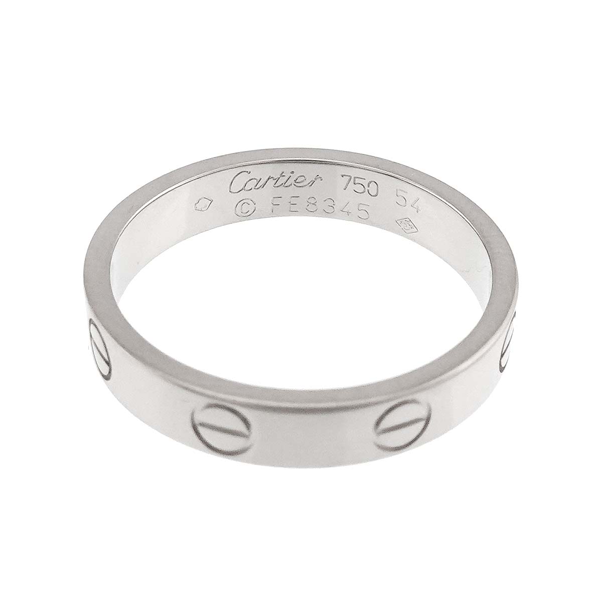 Mini Love Ring 18K White Gold 750 size54 6.75(US)