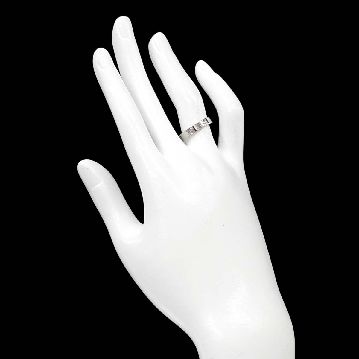 Mini Love Ring 18K White Gold 750 size54 6.75(US)