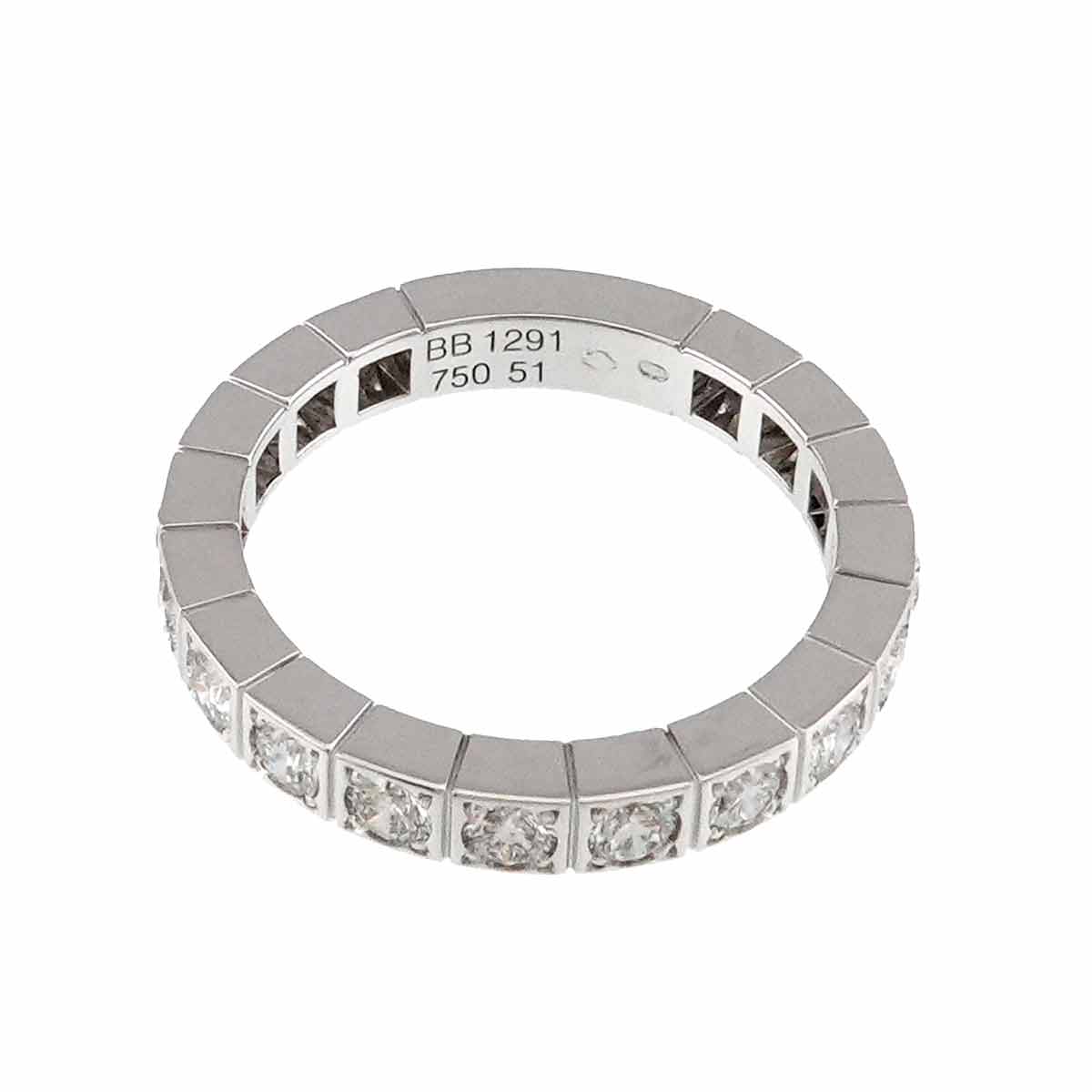 Lanieres Diamond Ring 18K WG 750 size51 5.5-5.75(US)