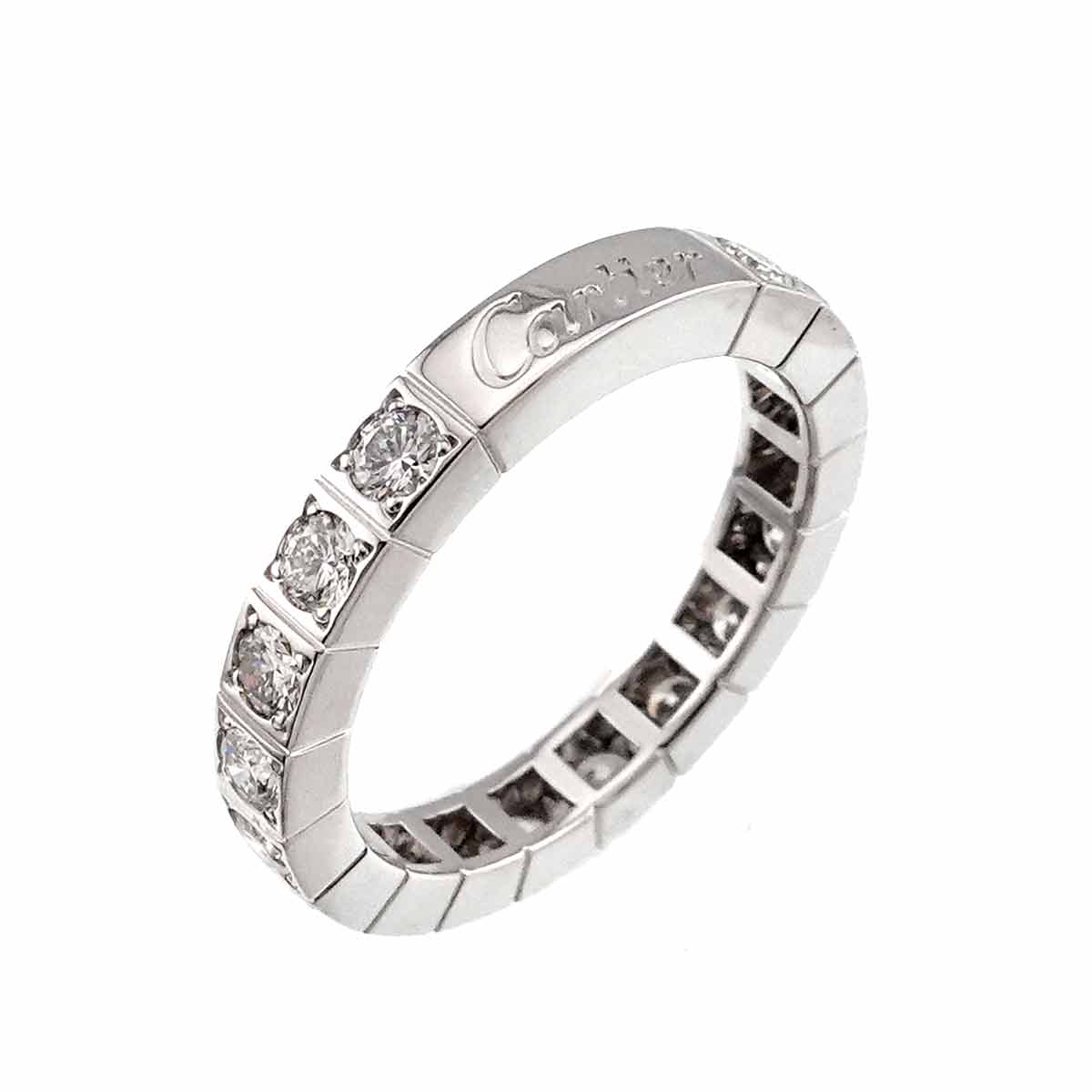 Lanieres Diamond Ring 18K WG 750 size51 5.5-5.75(US)
