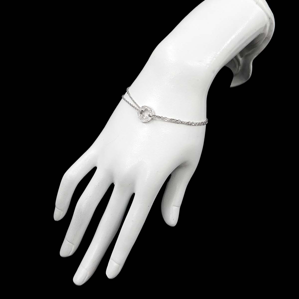 EMPREINTE Chain Diamond Bracelet 18K White Gold 750