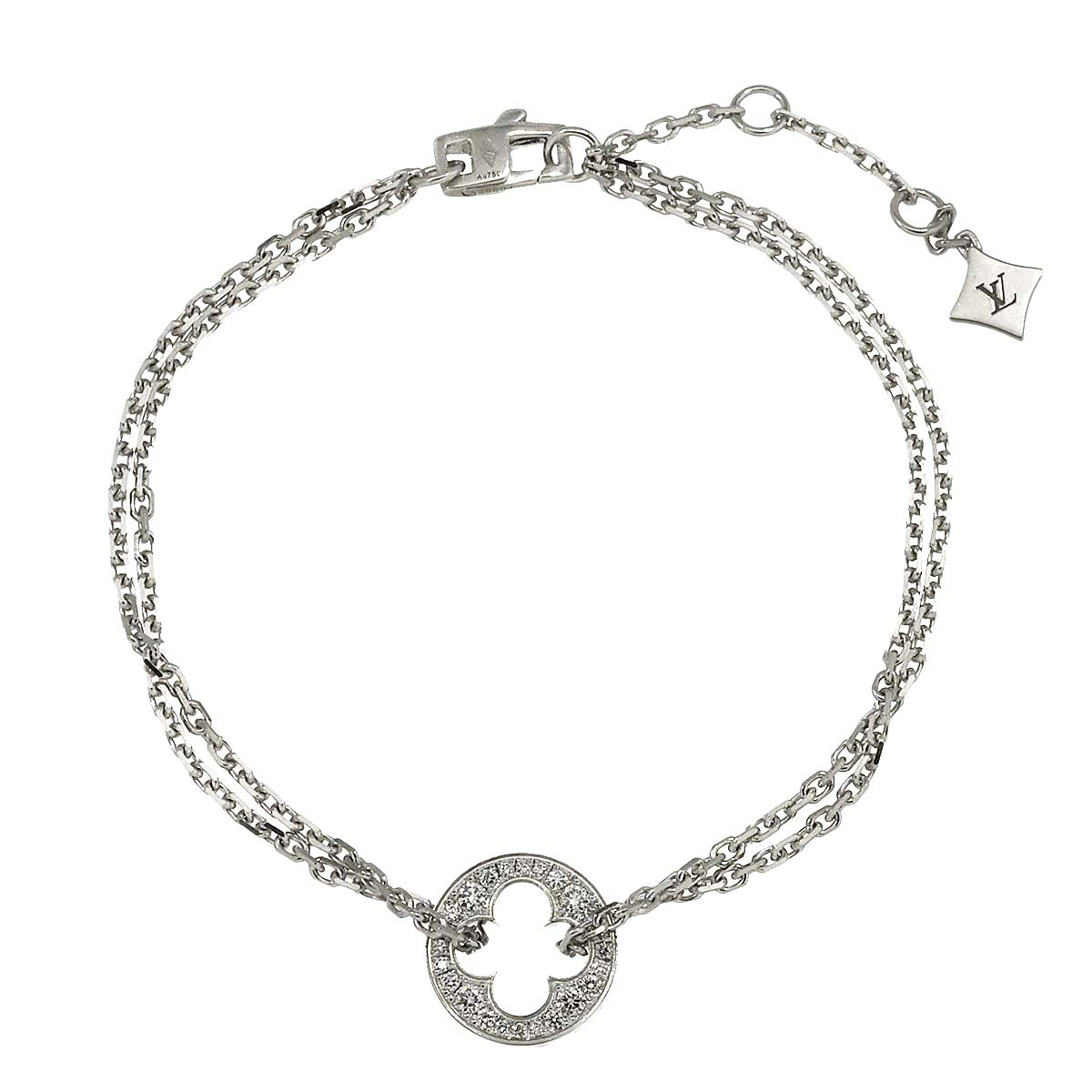 EMPREINTE Chain Diamond Bracelet 18K White Gold 750