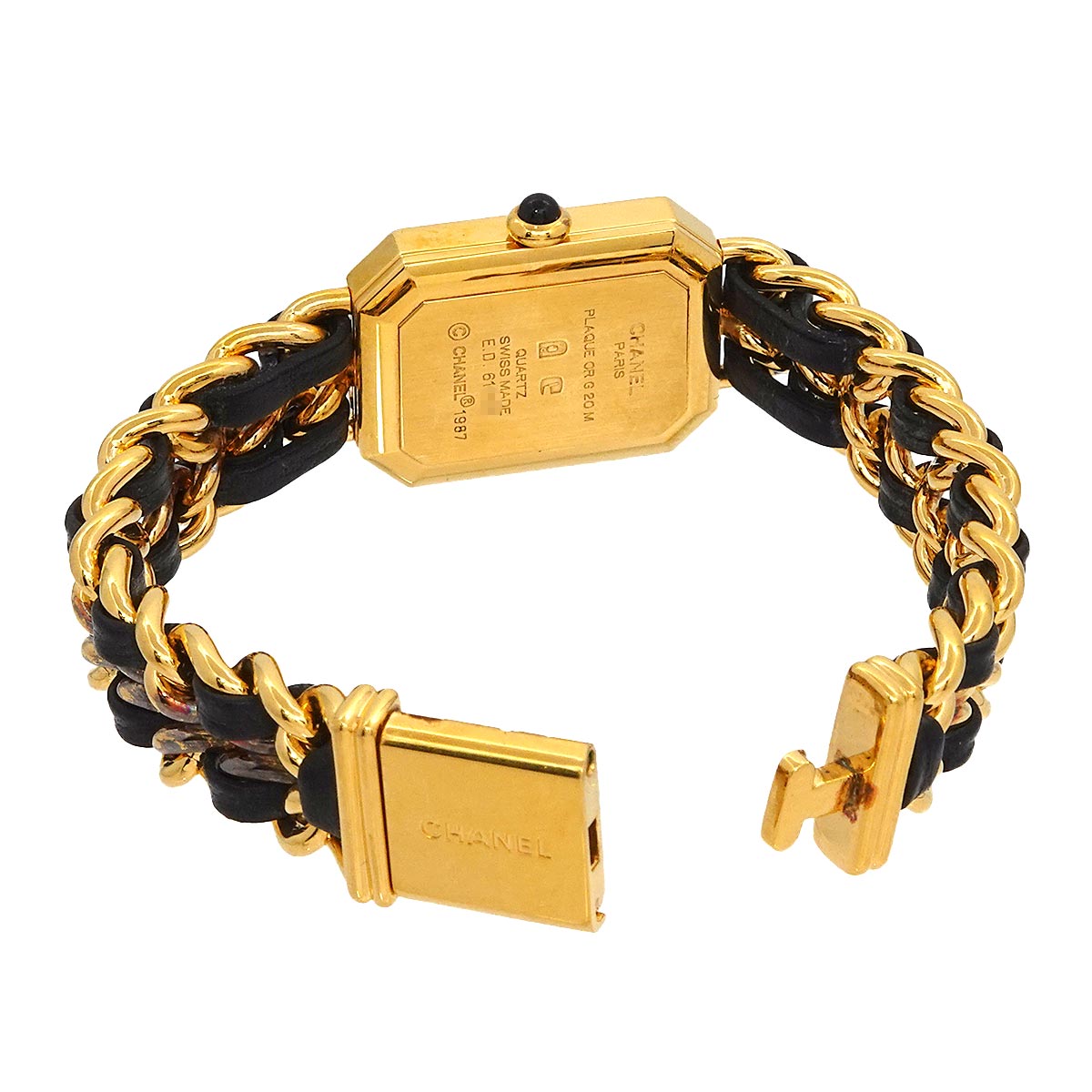 Premiere Size M H0001 Vintage Quartz Black Dial Ladies Watch