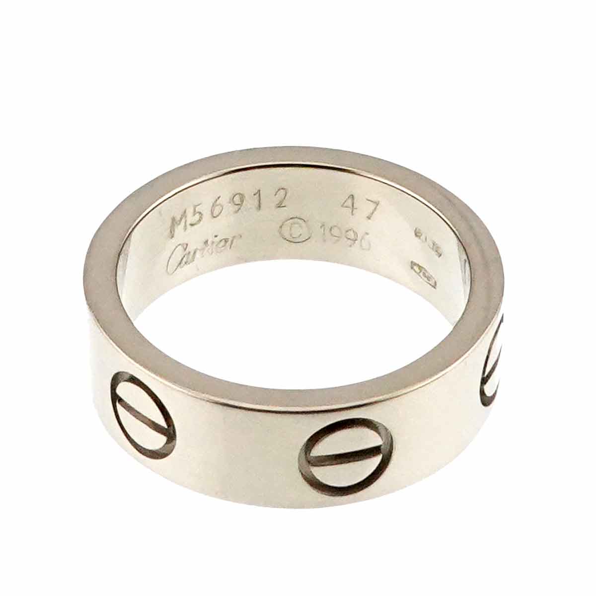 Love Ring 18K White Gold 750 size47 3.75-4(US)