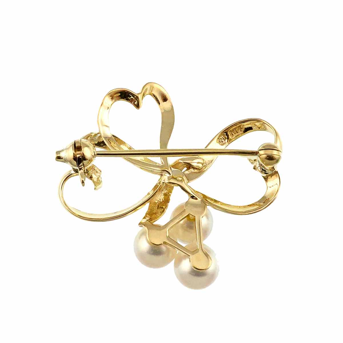 Akoya pearl 5.5-5.3mm Brooch 14K Yellow Gold 585