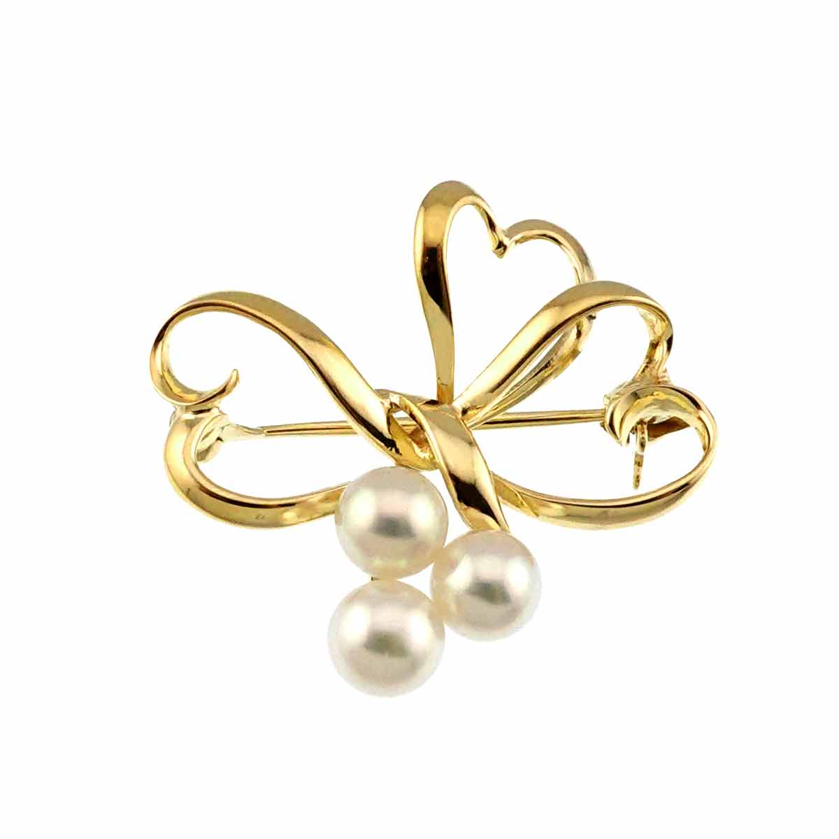 Akoya pearl 5.5-5.3mm Brooch 14K Yellow Gold 585