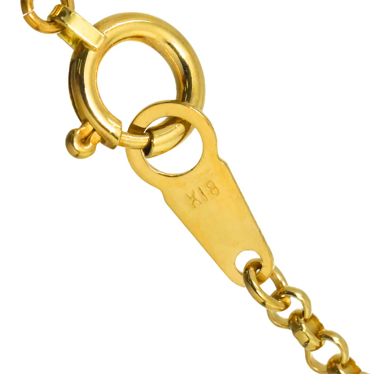 Sapphire 0.68ct Diamond 0.52ct Necklace 18K YG 750