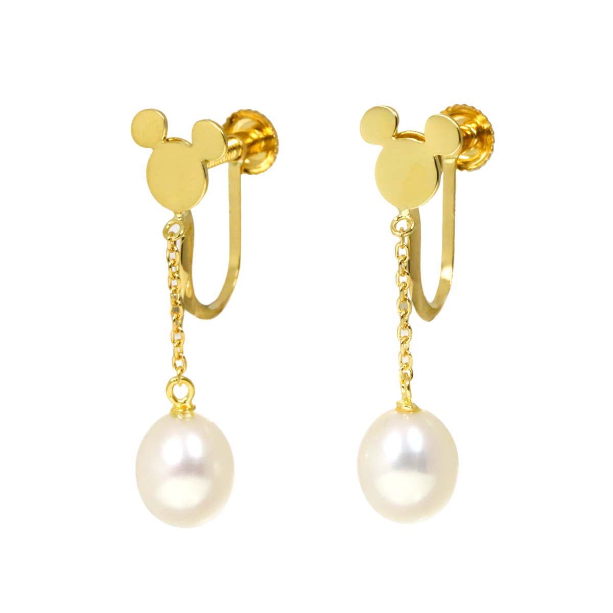 Freshwater cultured pearl Earrings 18K YG 750