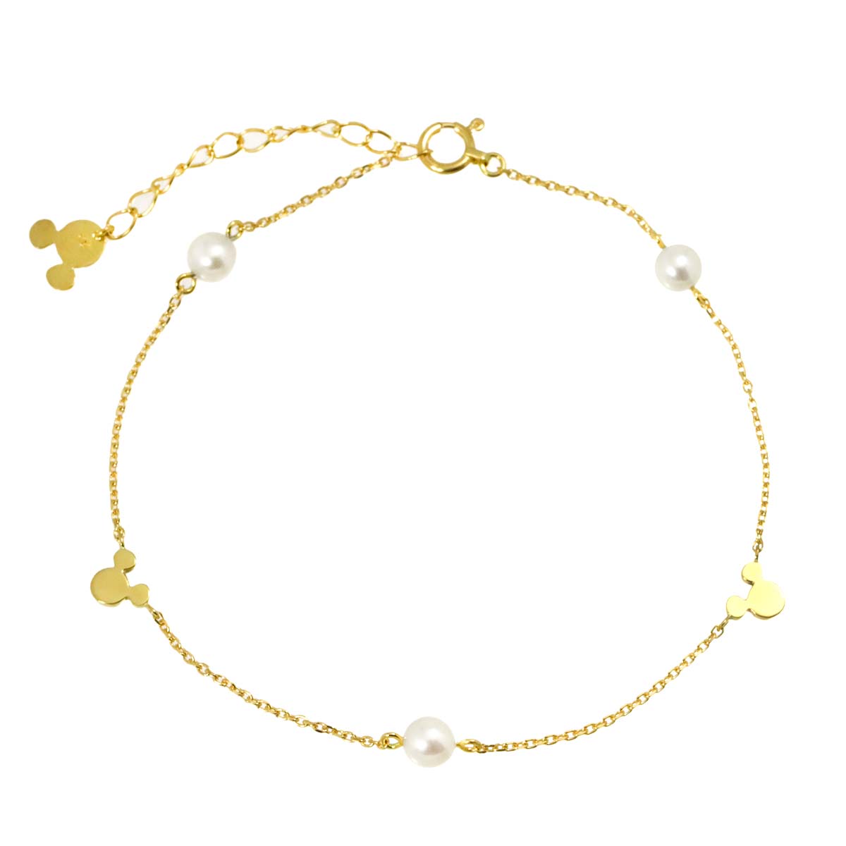 Freshwater cultured pearl Bracelet Disney 18K YG 750
