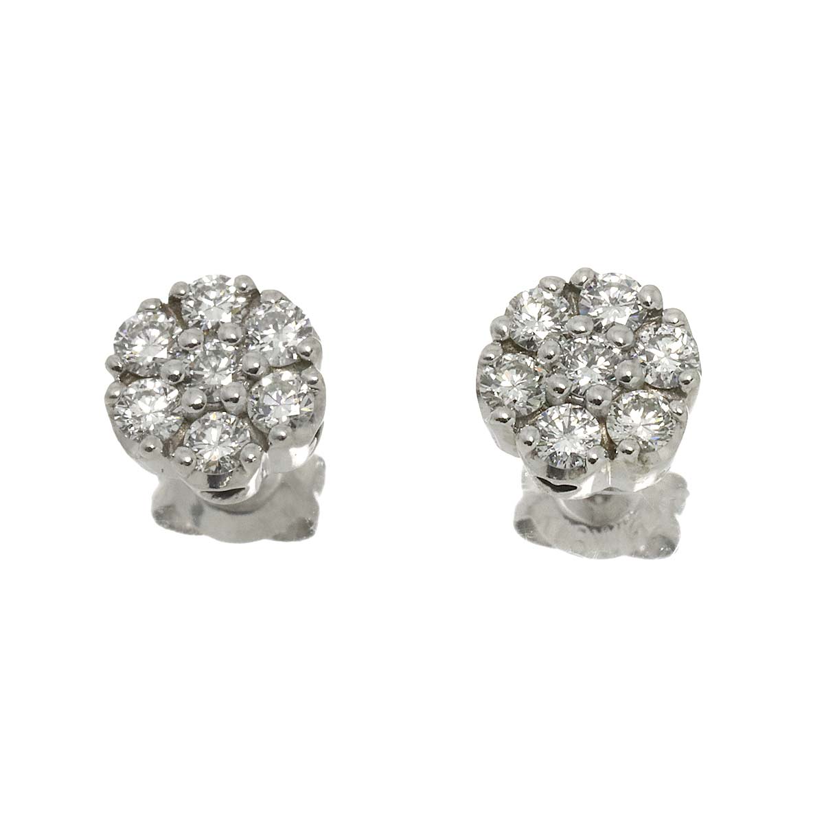 Diamond 0.22ct/0.22ct Earrings Pierced 18K WG 750